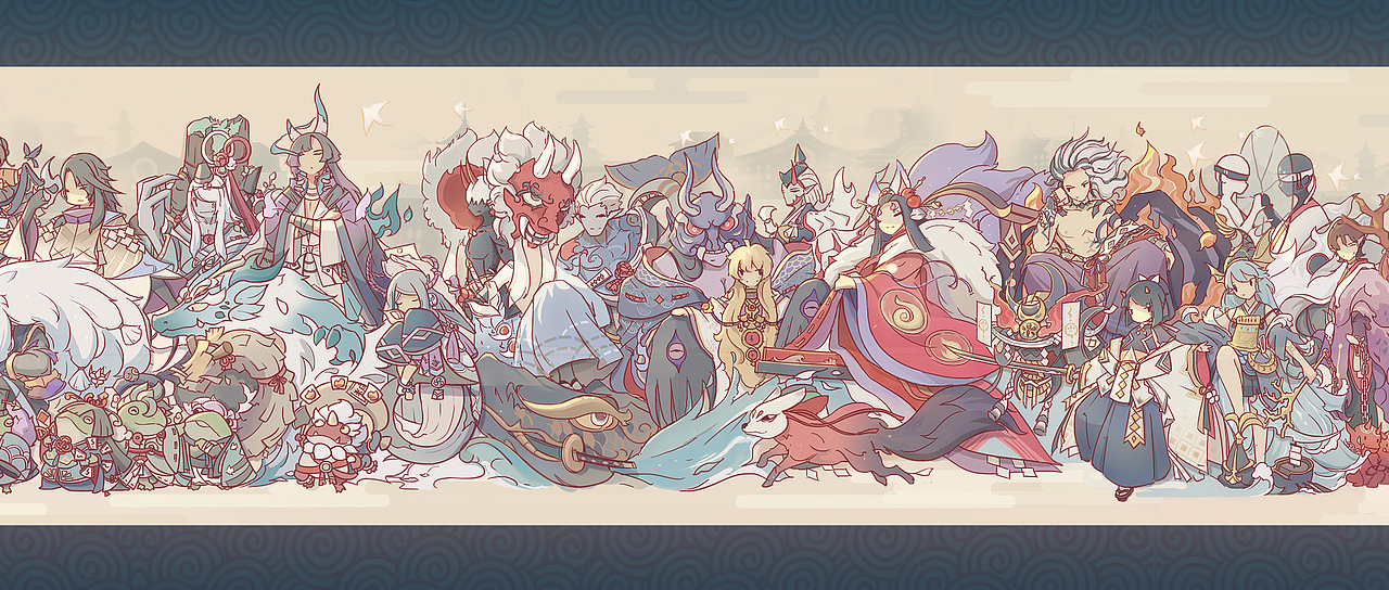 阴阳师百鬼夜行图