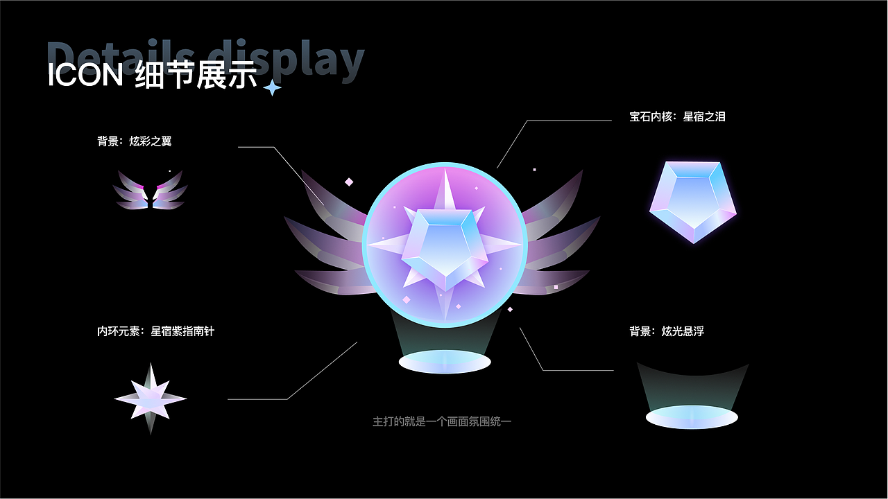 炫彩水晶|四色之泪【c端会员徽章图标设计】