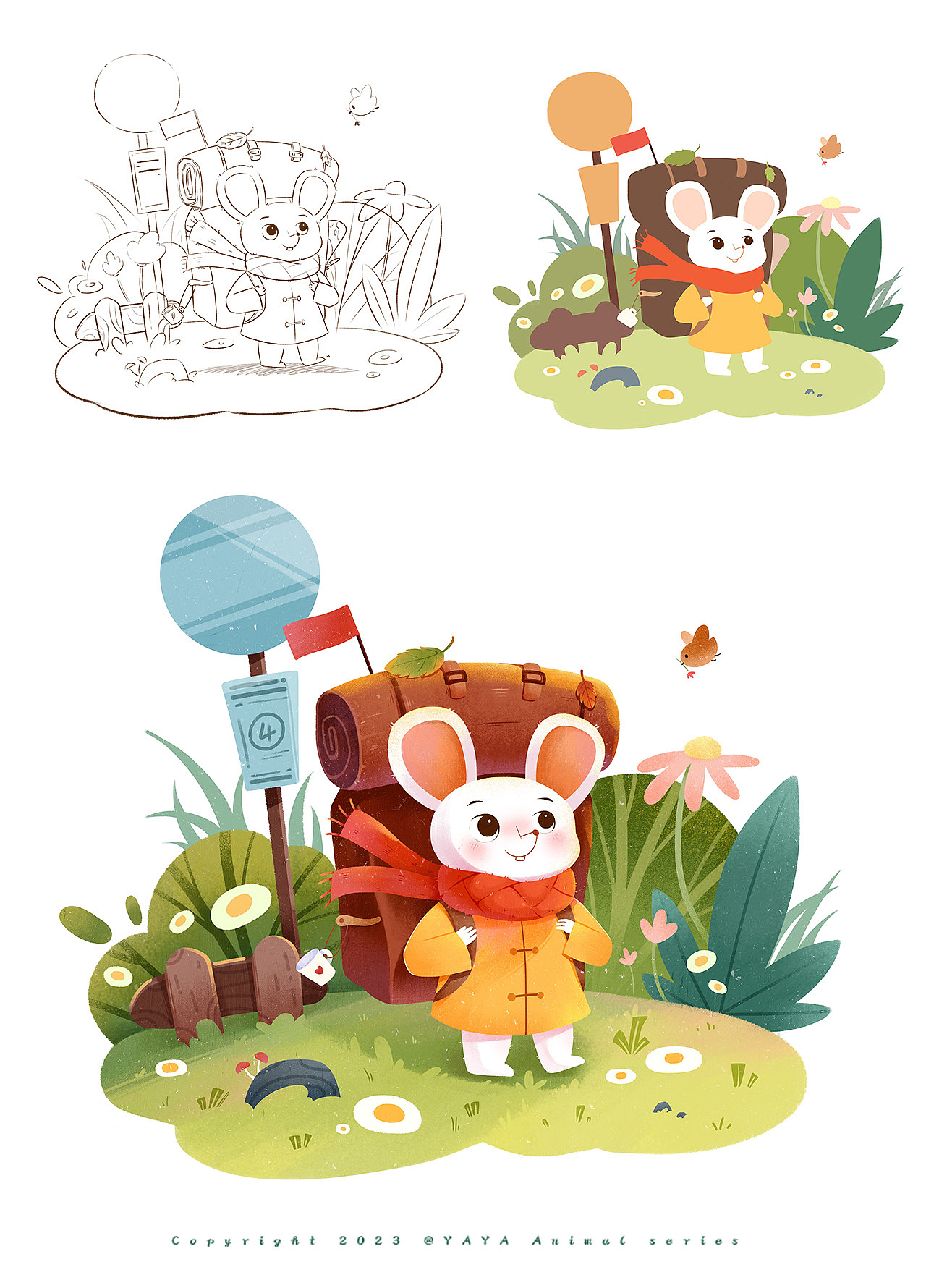 动物小场景第一弹|儿童插画