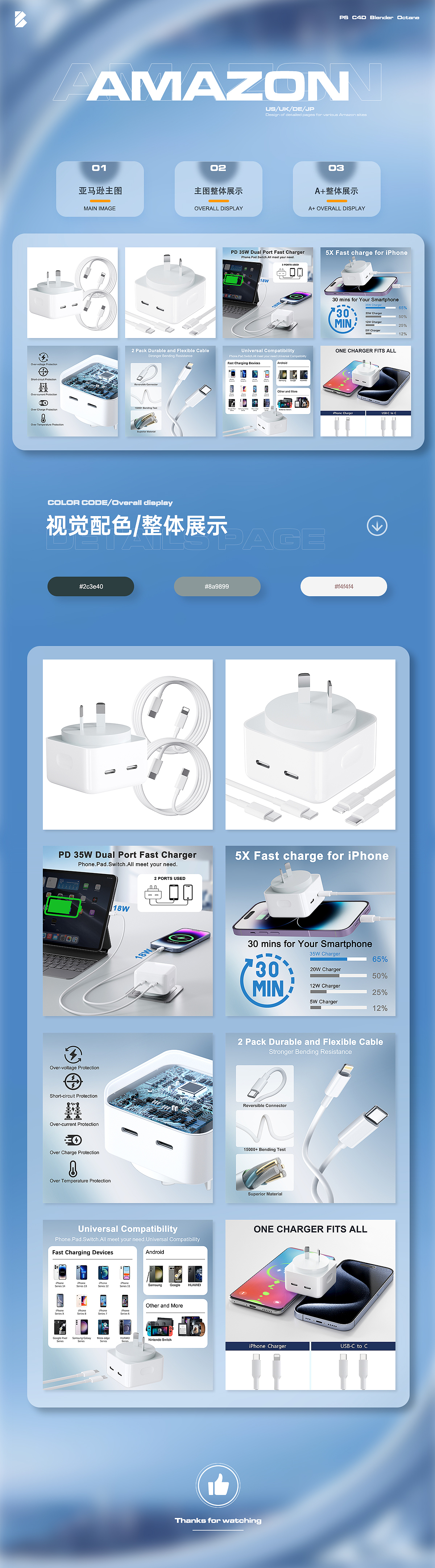 亚马逊详情/3C详情A+/澳洲充电器PD35W（图ZMzcwODczNzUy） - 电商 - 站酷设计师记录生活的山闻鱼原创素材 - 站酷ZCOOL