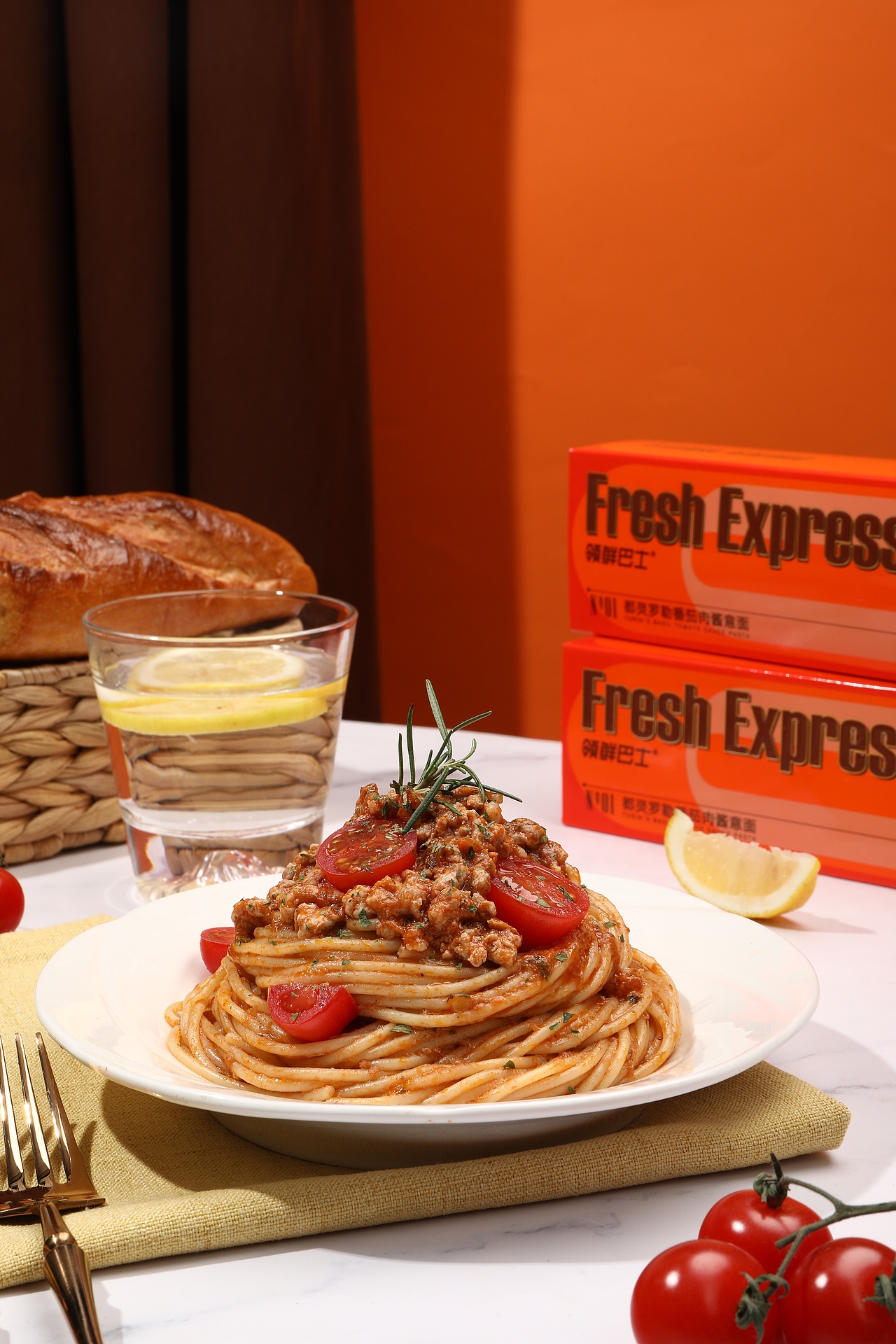 领鲜巴士旗舰店意面拍摄 / 电商产品拍摄