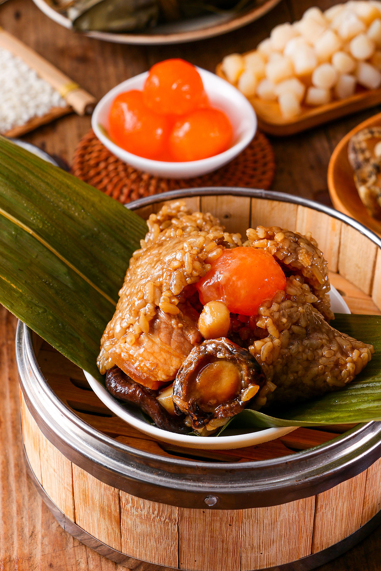 鲍鱼海鲜粽子端午节粽子 烧肉粽虾仁海鲜粽子 鲍鱼海参