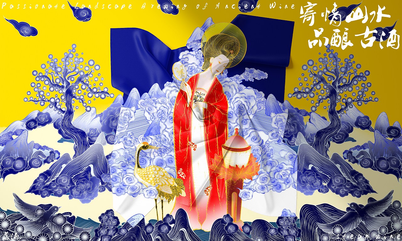 仕女与酒图（图ZMzQ4MjE1NjM2） - 商业插画 - 站酷设计师闪电one原创素材 - 站酷ZCOOL