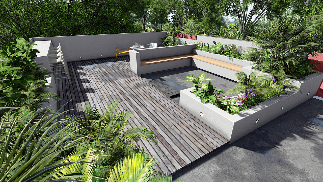 网红打卡地——公园内咖啡书吧设计