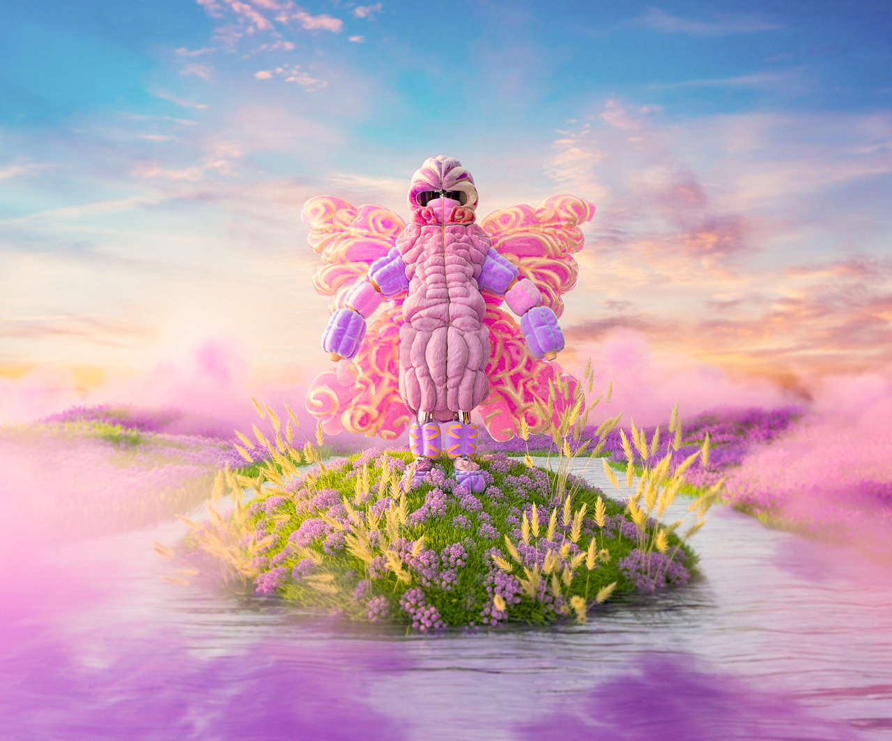 元宇宙虚拟服饰NFT未来穿搭(蝴蝶羽绒服)