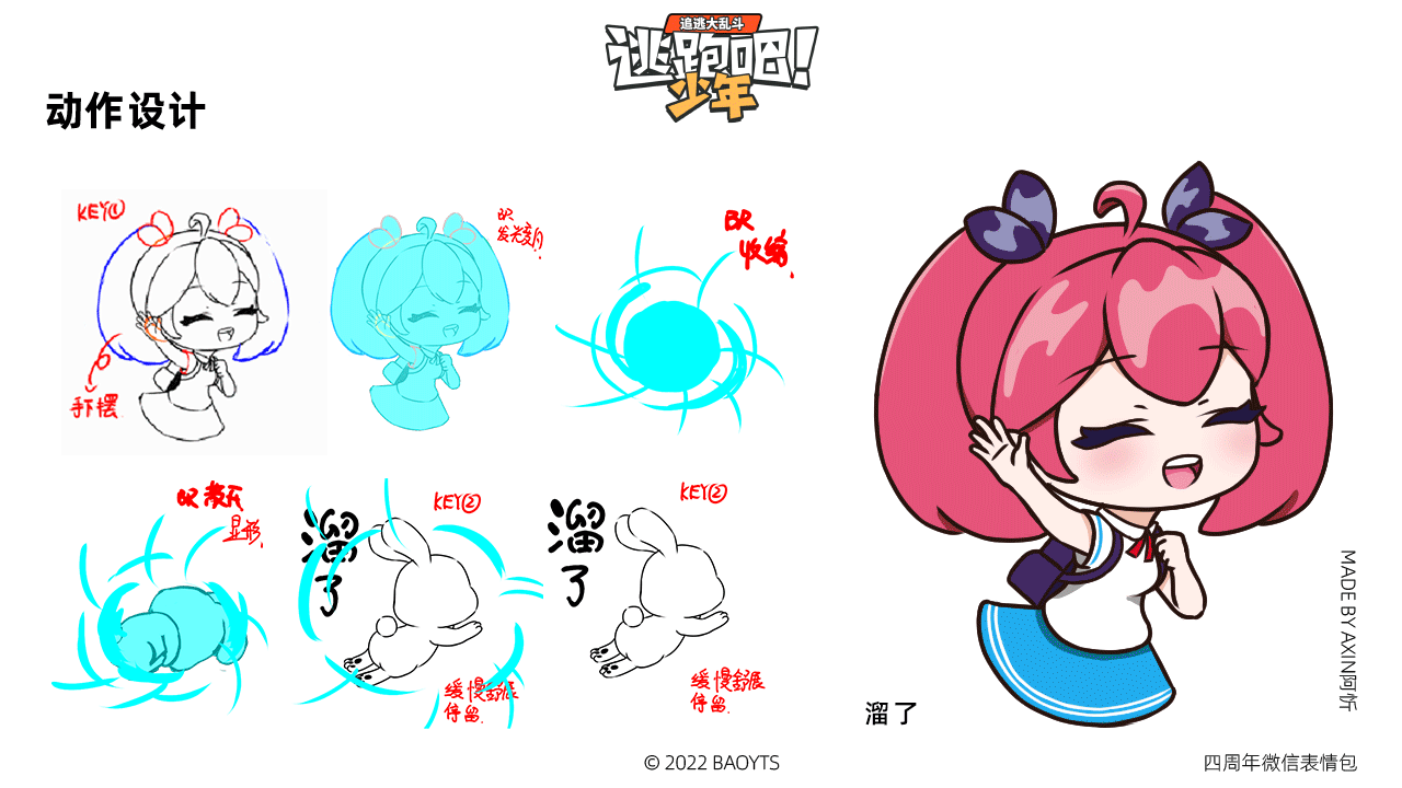 逃跑吧！少年|DMM四周年微信表情包（图ZMzEyNTM3NTA4） - 网络表情 - 站酷设计师阿忻原创素材 - 站酷ZCOOL