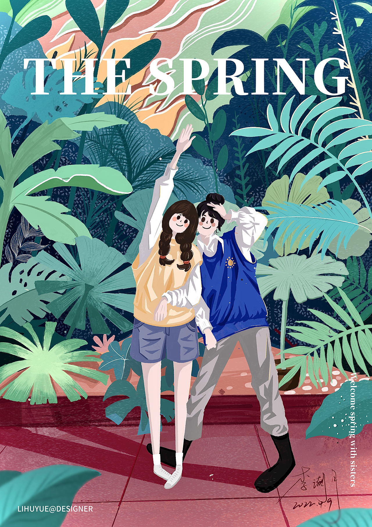 人物场景procreat插画-春天主题