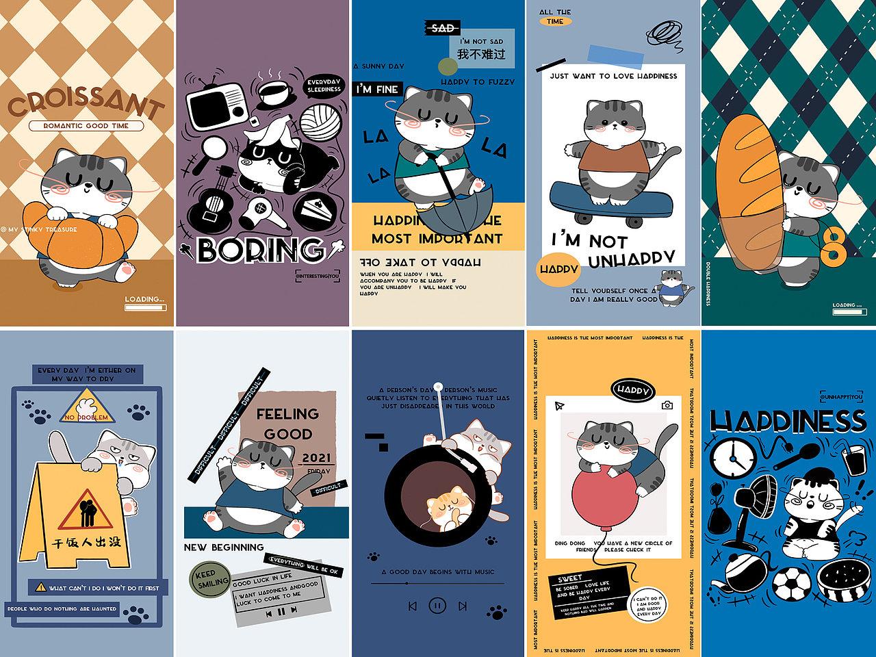 可罗猫-品牌IP 潮玩 IP 吉祥物家族 IP图库设计设定 02