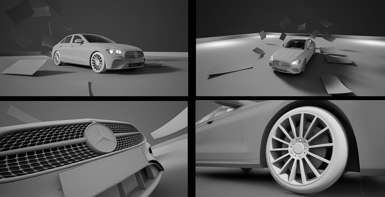Mercedes Benz E-Class_汽车CGI_几何场景篇（图ZMzM3MTEyNTU2） - 机械/交通 - 站酷设计师易乘风原创素材 - 站酷ZCOOL