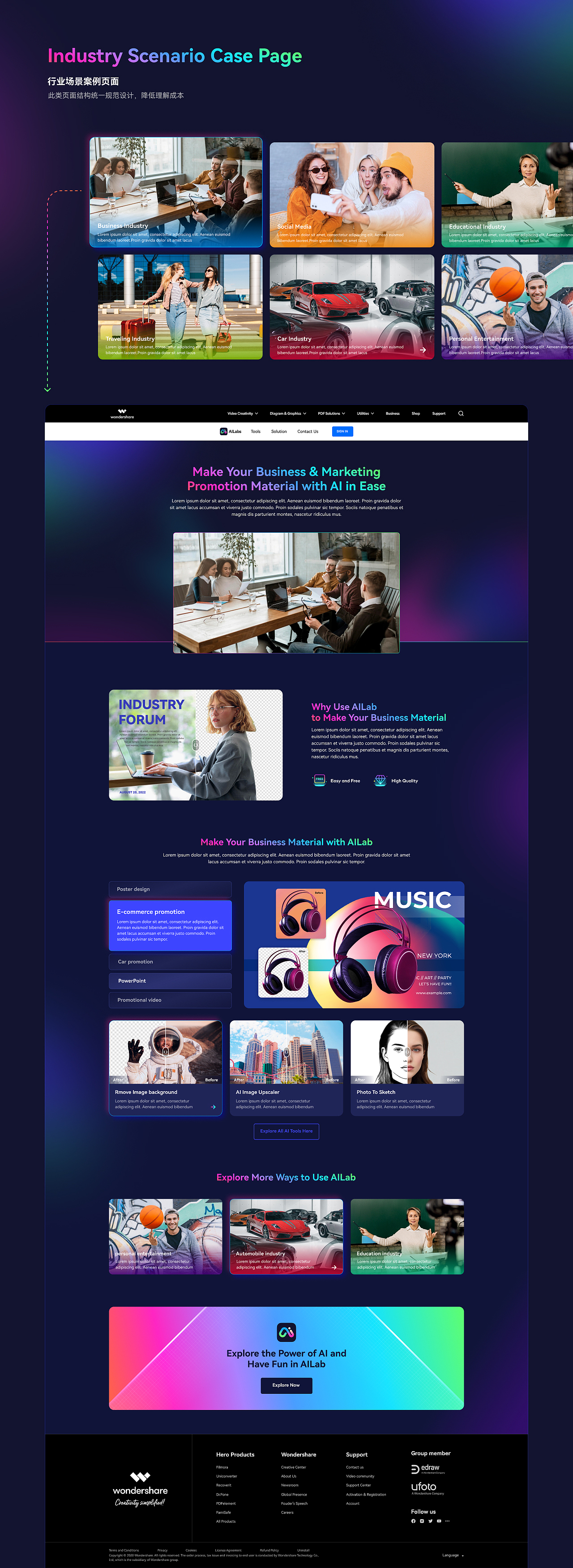 AILab官网视觉设计