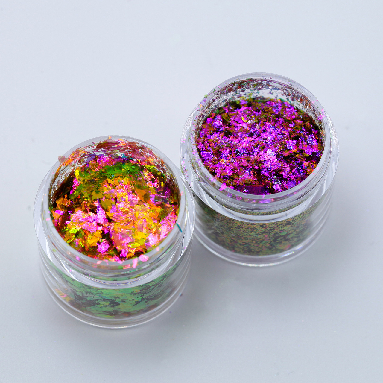 变色龙粉末有色粗片彩妆拍摄