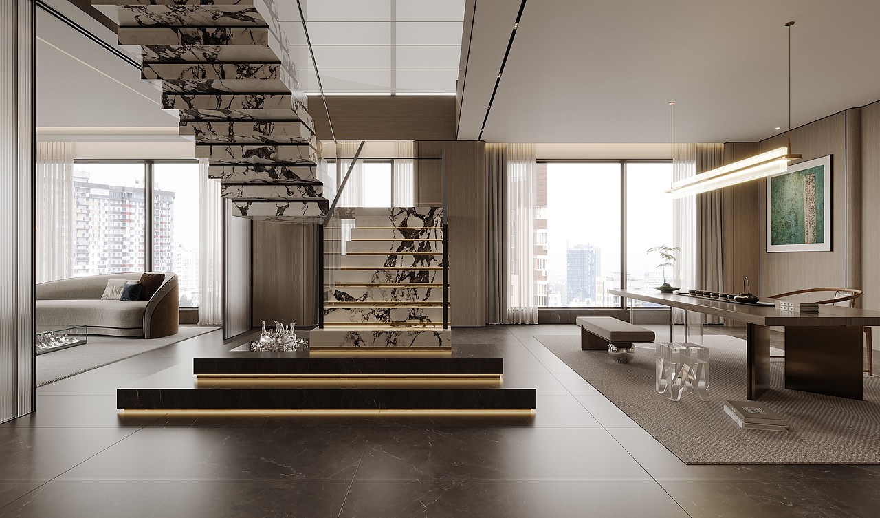 现代简约客餐厅