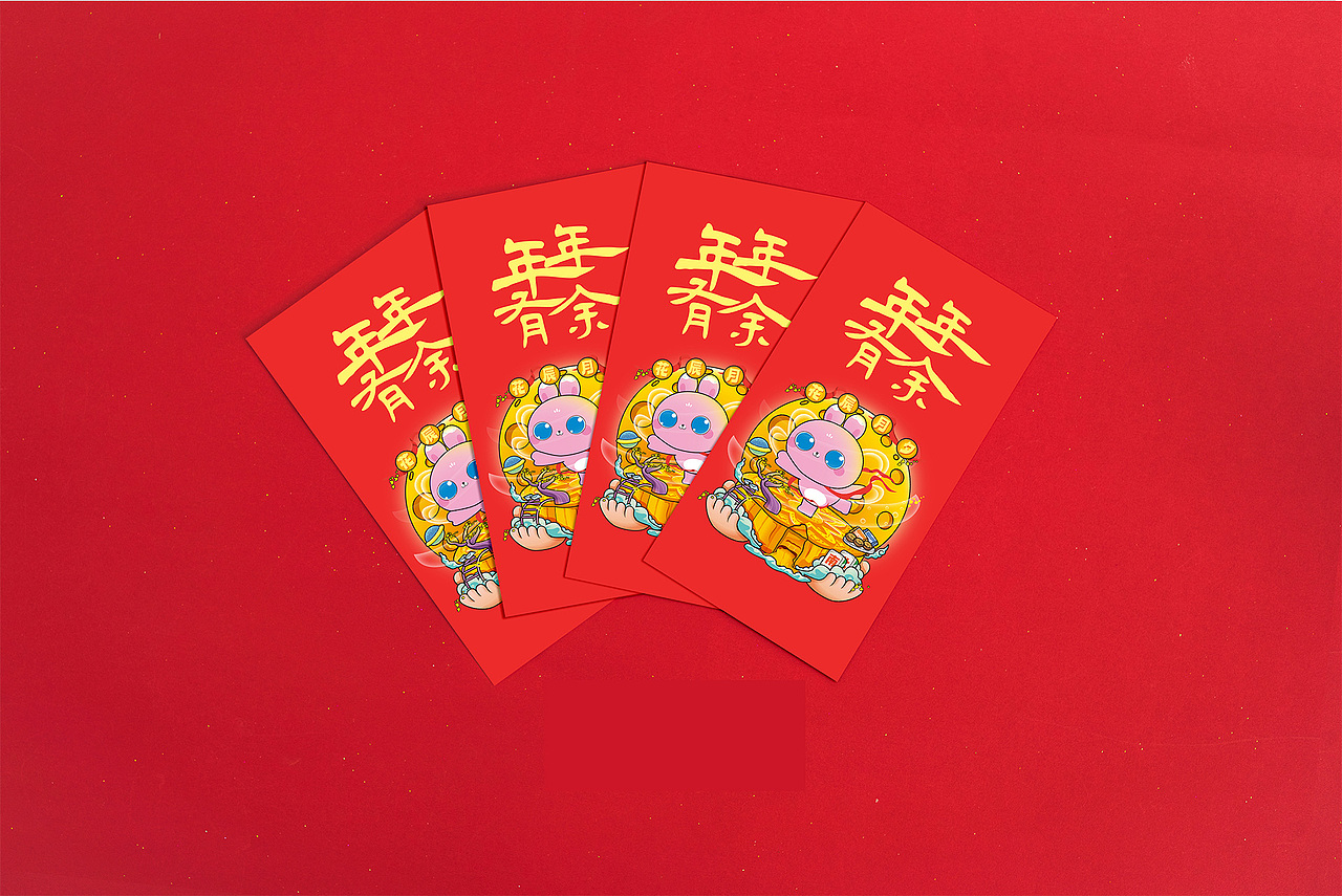 兔年吉祥物卡通形象设计 开心兔