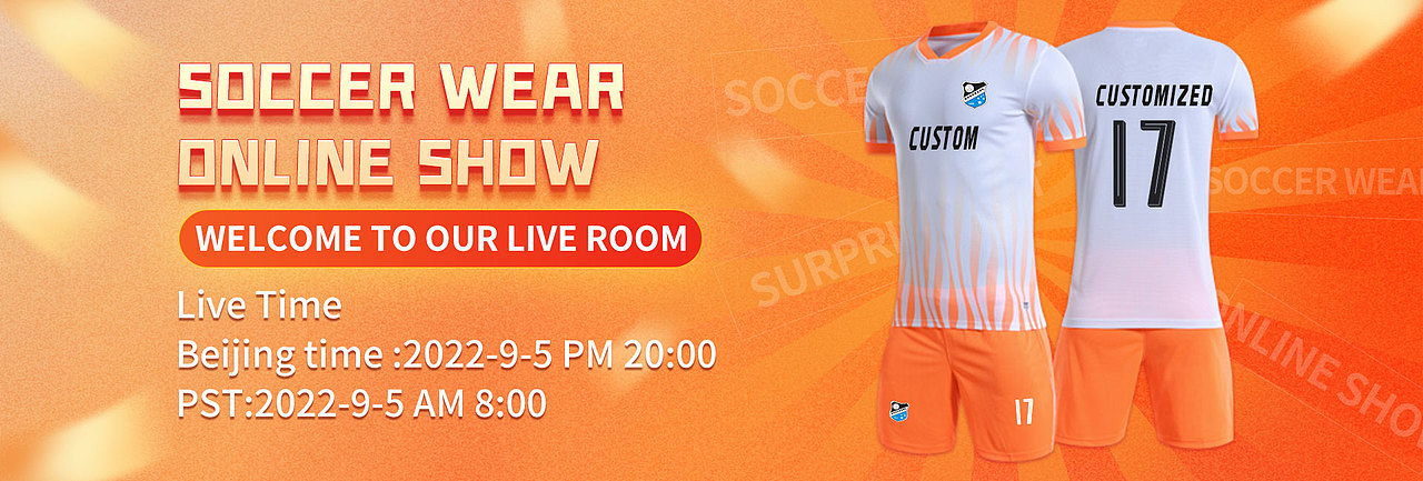 国际站服装足球服问鼎海报+直播邀请图