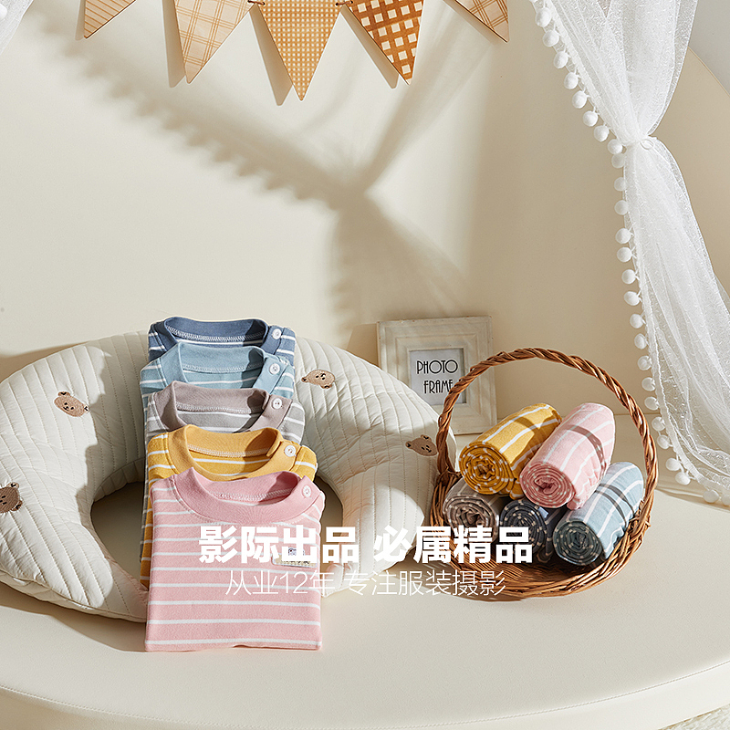 童装平铺场景拍摄组合图造型摆拍