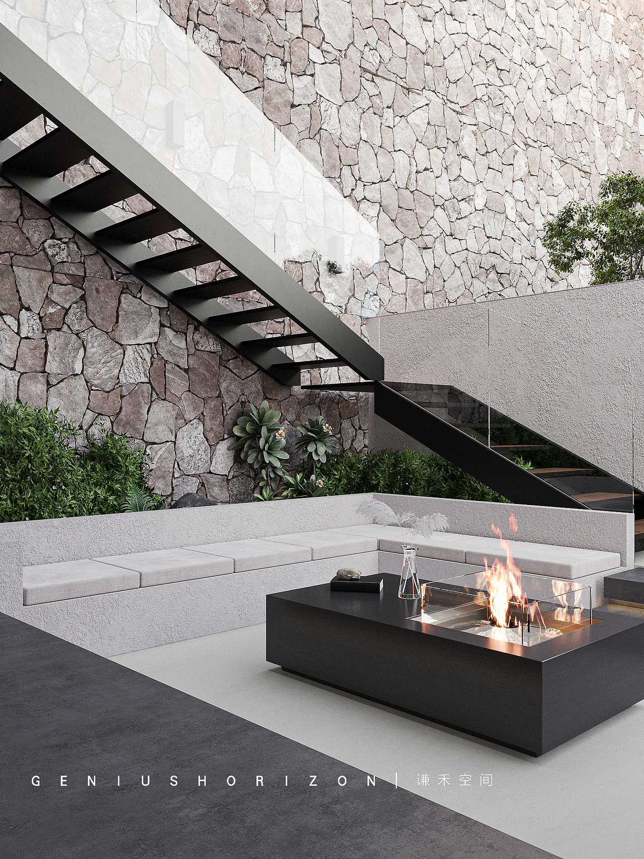 谦禾空间设计 隐山视觉 | 侘寂民宿设计