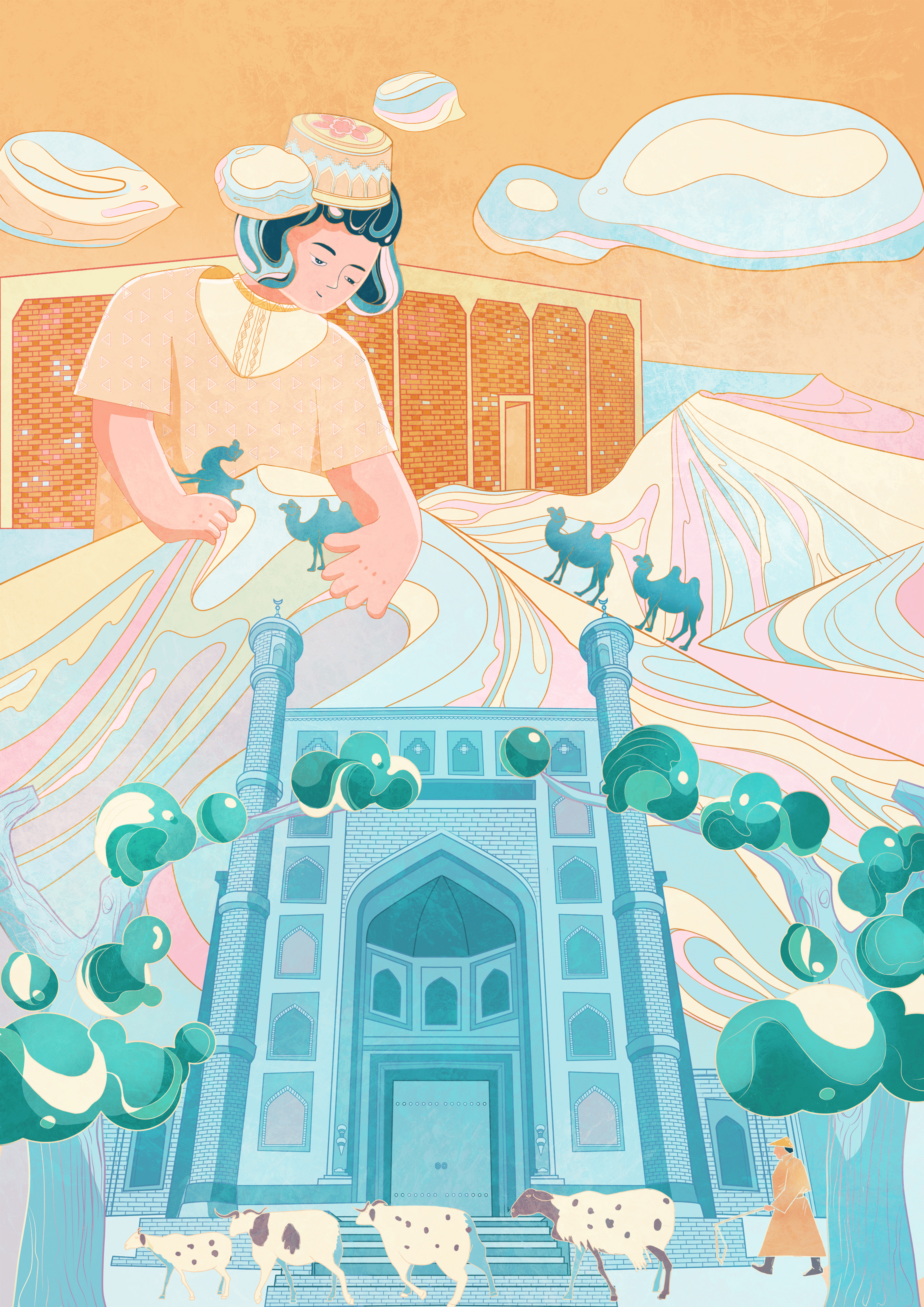 新疆的印象（图ZMzU1NjIyOTU2） - 创作习作 - 站酷设计师木渔MY原创素材 - 站酷ZCOOL