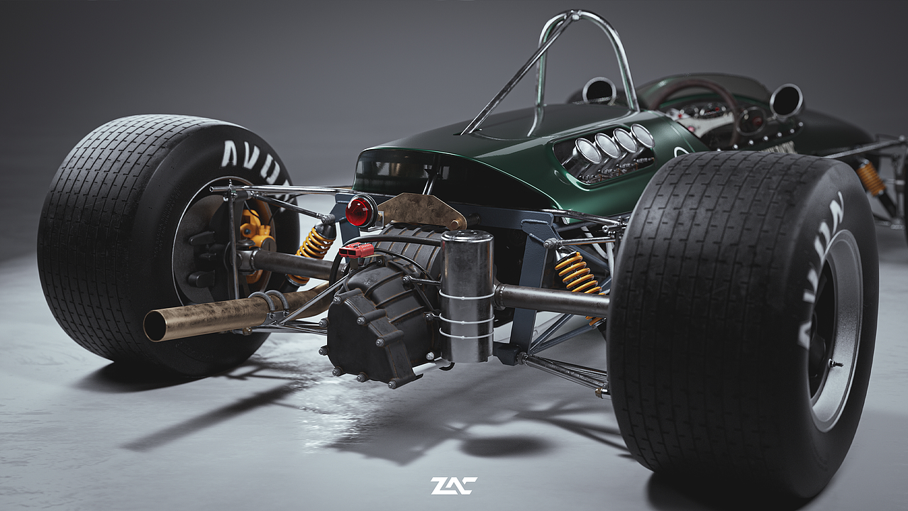 方程式赛车产品细腻渲染