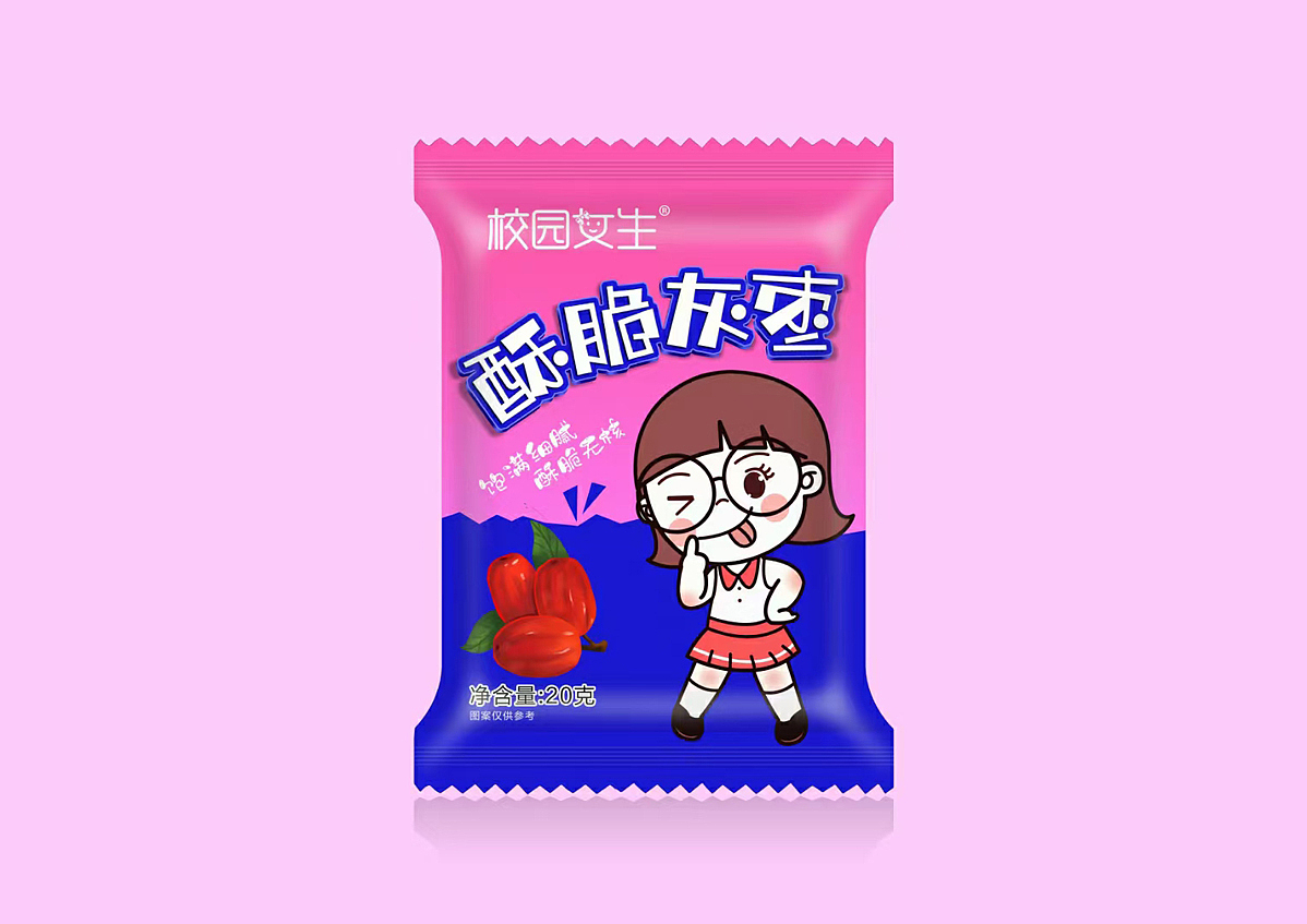 梁家河校园女生麻辣坚果小米酥包装设计（图ZMzQxNTYxNDIw） - 包装 - 站酷设计师西安吉祥设计原创素材 - 站酷ZCOOL