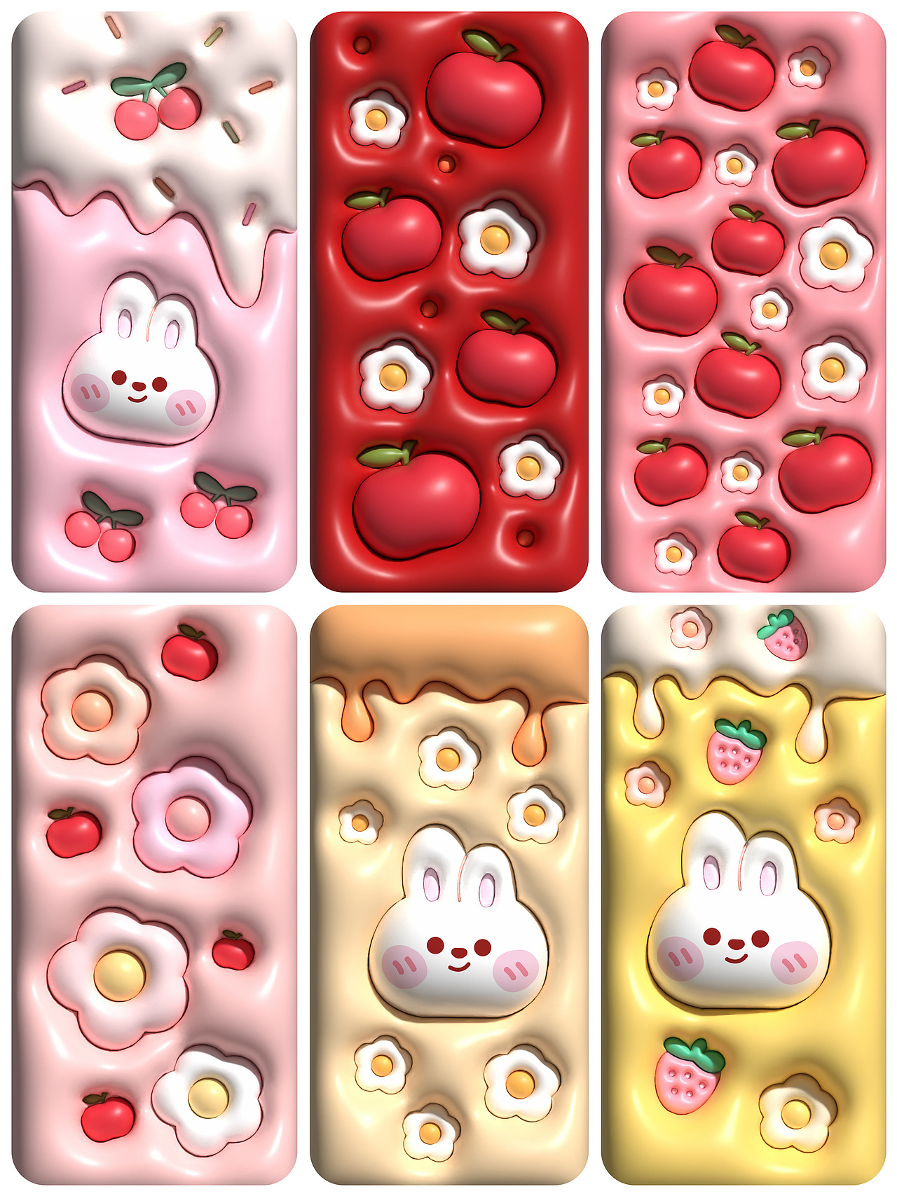 膨胀立体壁纸手机壳插画原创