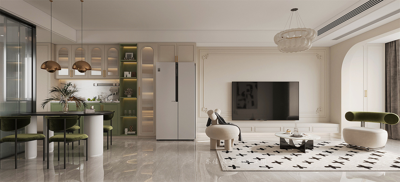 当现代风遇上法式,优雅治愈各占一半