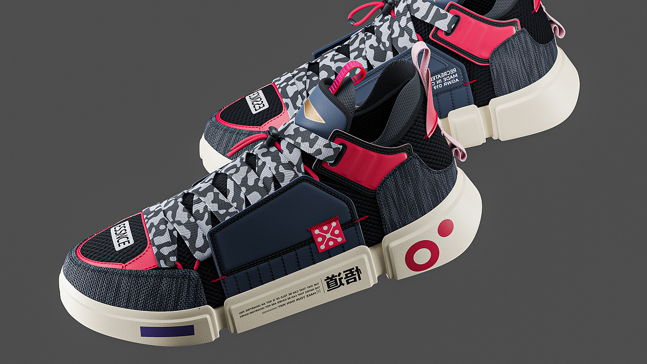 我用blender不用一张材质贴图做了一双李宁悟道（图ZMzA2NTIzOTk2） - 产品 - 站酷设计师MSkins原创素材 - 站酷ZCOOL