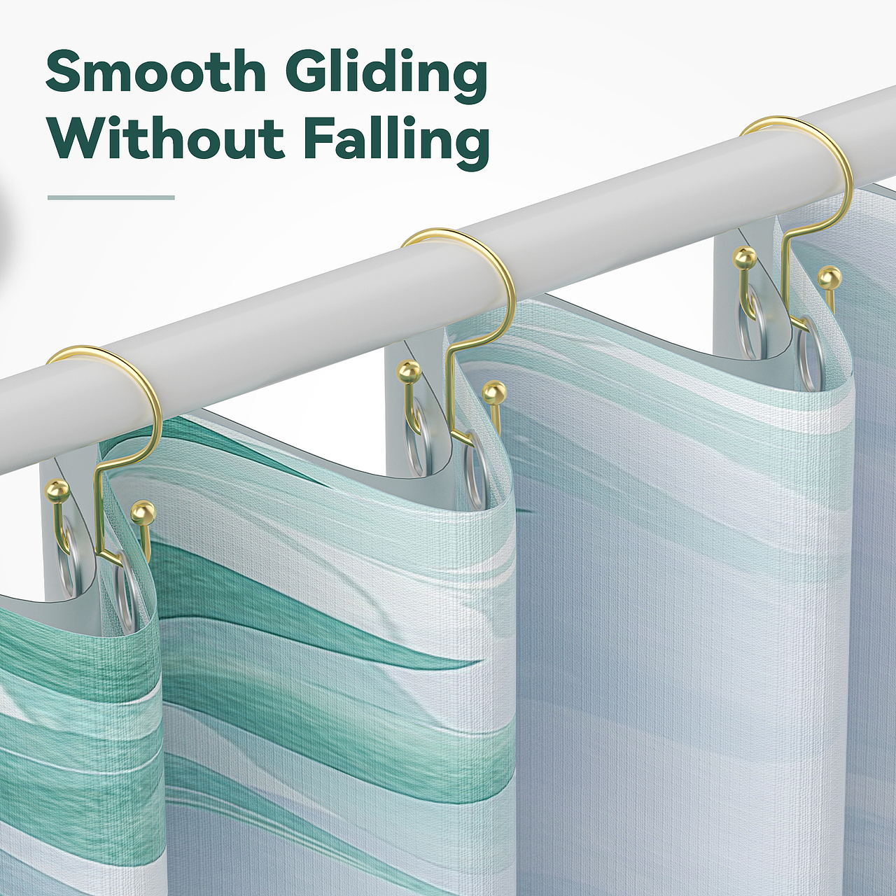 亚马逊金属浴帘勾多色建模排版