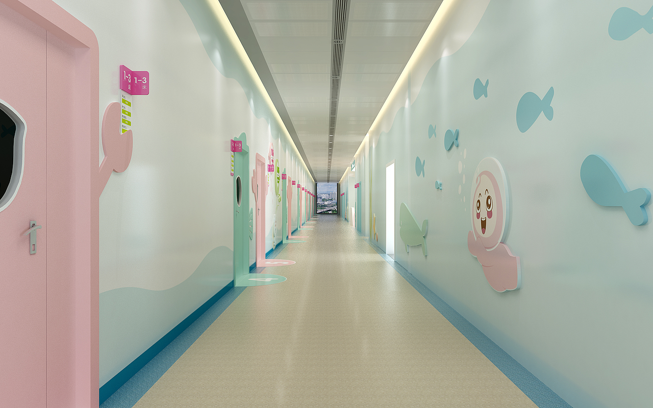 湖南益阳妇保院IP形象设计,空间设计
