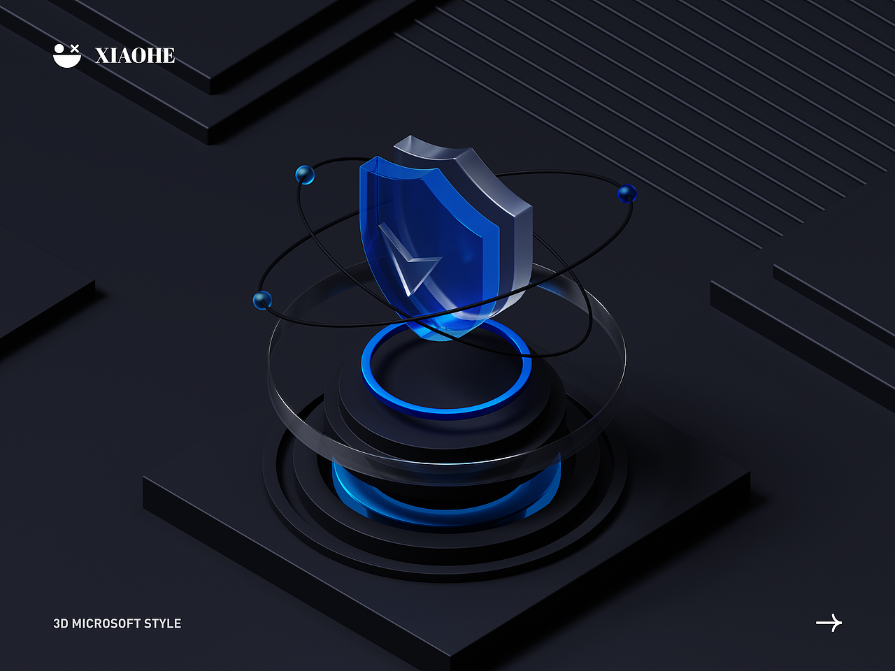 B端微软风3D集合