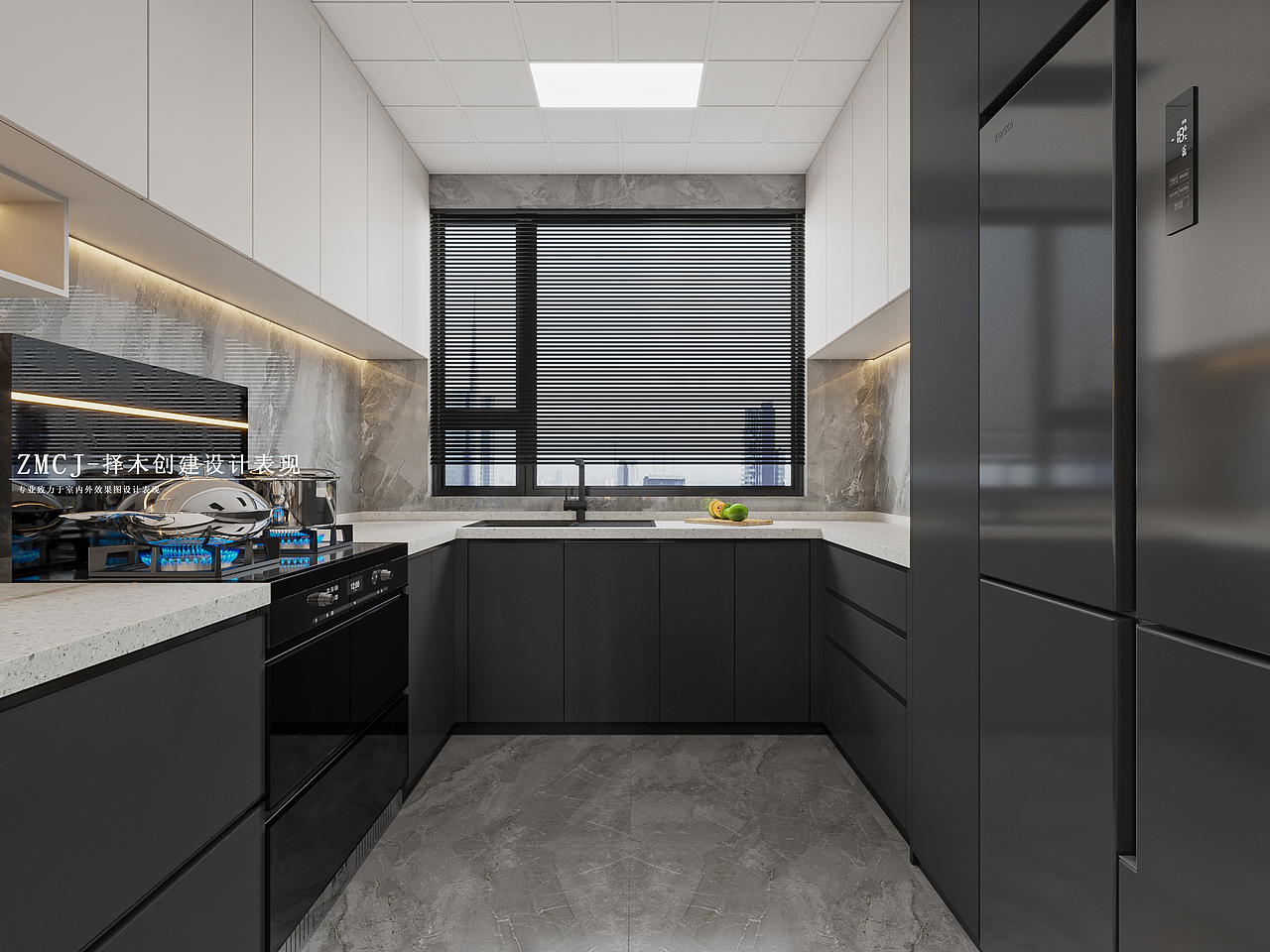 现代轻奢别墅客厅--择木创建晨晨