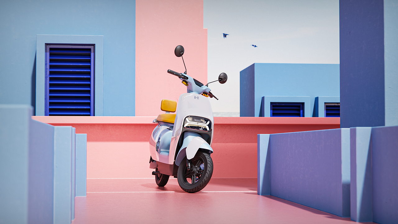 哈啰MC35电动车渲染图（图ZMzAyMTYyNTcy） - 产品 - 站酷设计师Jeremy_楽悟路原创素材 - 站酷ZCOOL