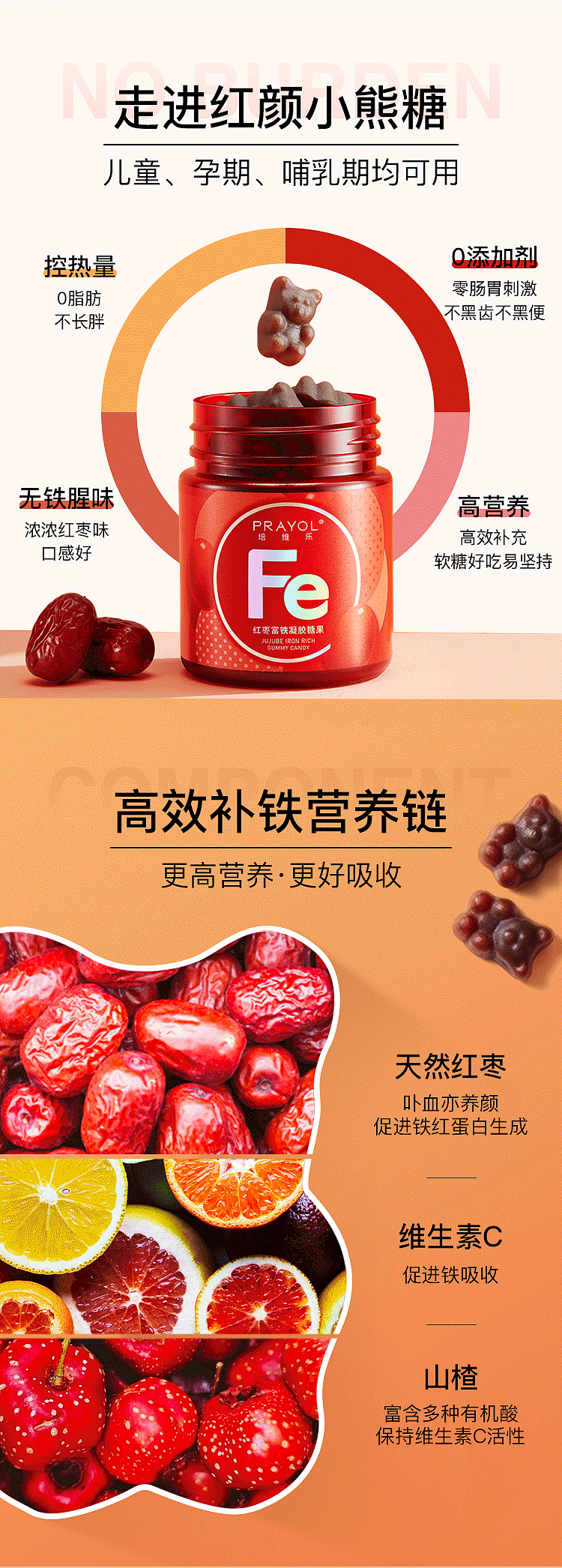 培维乐补铁软糖详情页（图ZMzI3Nzc5NjMy） - 移动端网页 - 站酷设计师Doris_lao原创素材 - 站酷ZCOOL