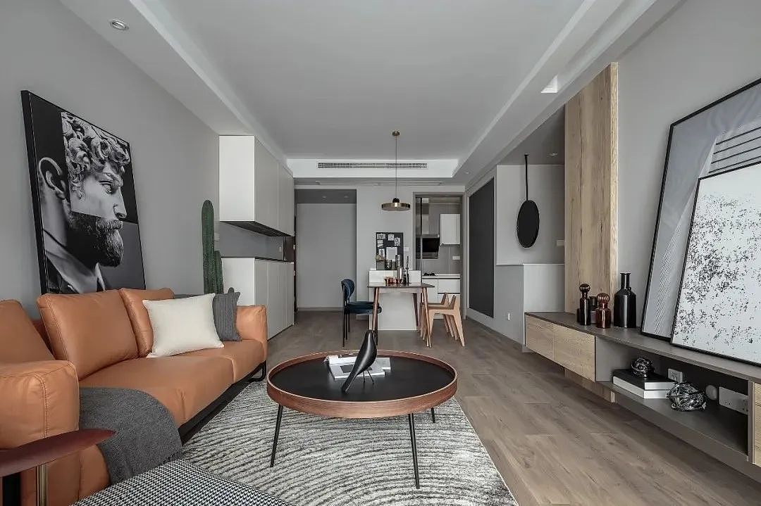 87平米的混搭风小户型,主卧改出衣帽间,1㎡都没浪费