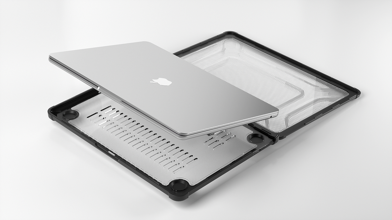 笔记本电脑保护壳c4d三维产品动画