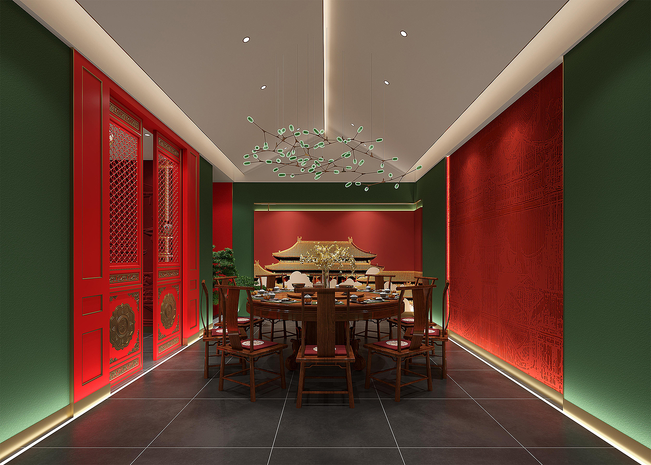 京味张北京烤鸭东莞大朗里悦里店餐饮品牌空间全案设计(图ZMzIxMTMwMzc2) - 酒店餐饮设计 - 站酷设计师品深设计原创素材 - 站酷ZCOOL