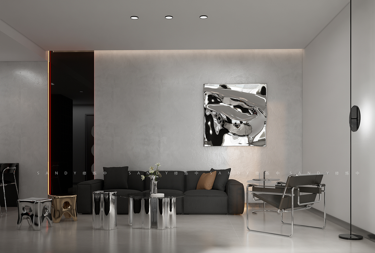 SketchUp 效果圖表現(xiàn) 極簡 現(xiàn)代風(fēng)格（圖ZMzU0MjQ3NjMy） - 建筑/空間 - 站酷設(shè)計(jì)師SANDY修煉中原創(chuàng)素材 - 站酷ZCOOL