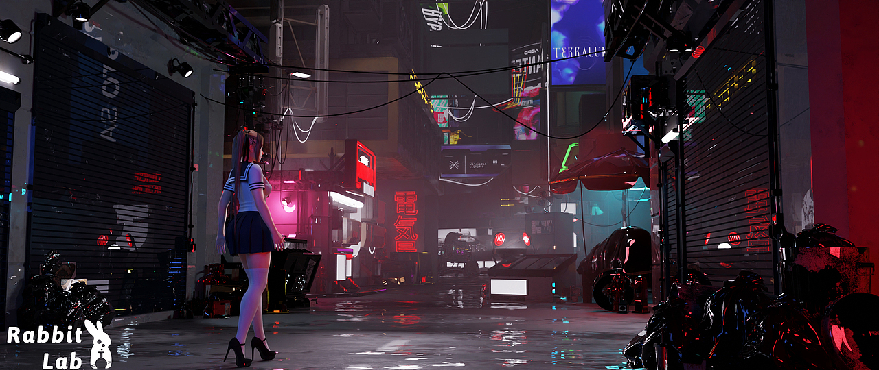 赛博朋克街景练习（图ZMzA4MTY1MzUy） - 场景 - 站酷设计师兔子烧仙草原创素材 - 站酷ZCOOL