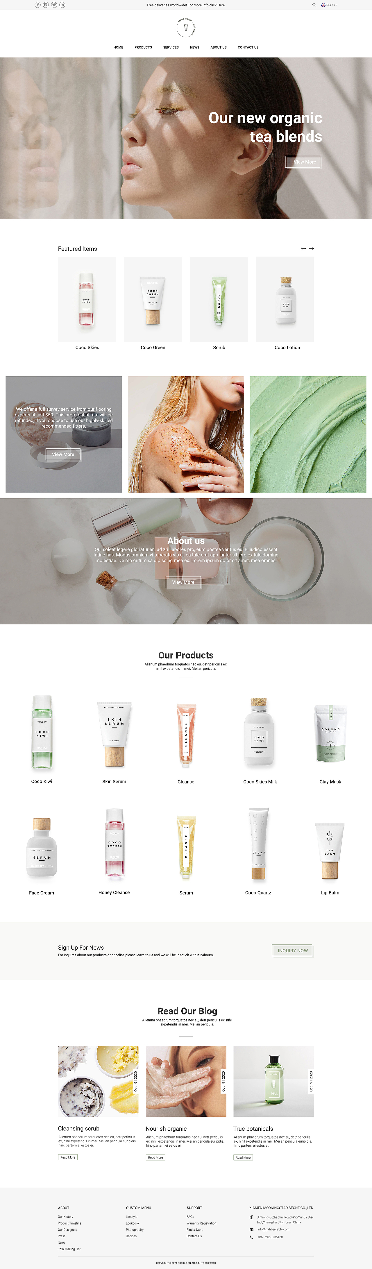 海外独立站首页设计-护肤品（图ZMzA5MjMzMDAw） - 电商 - 站酷设计师77不是猫原创素材 - 站酷ZCOOL