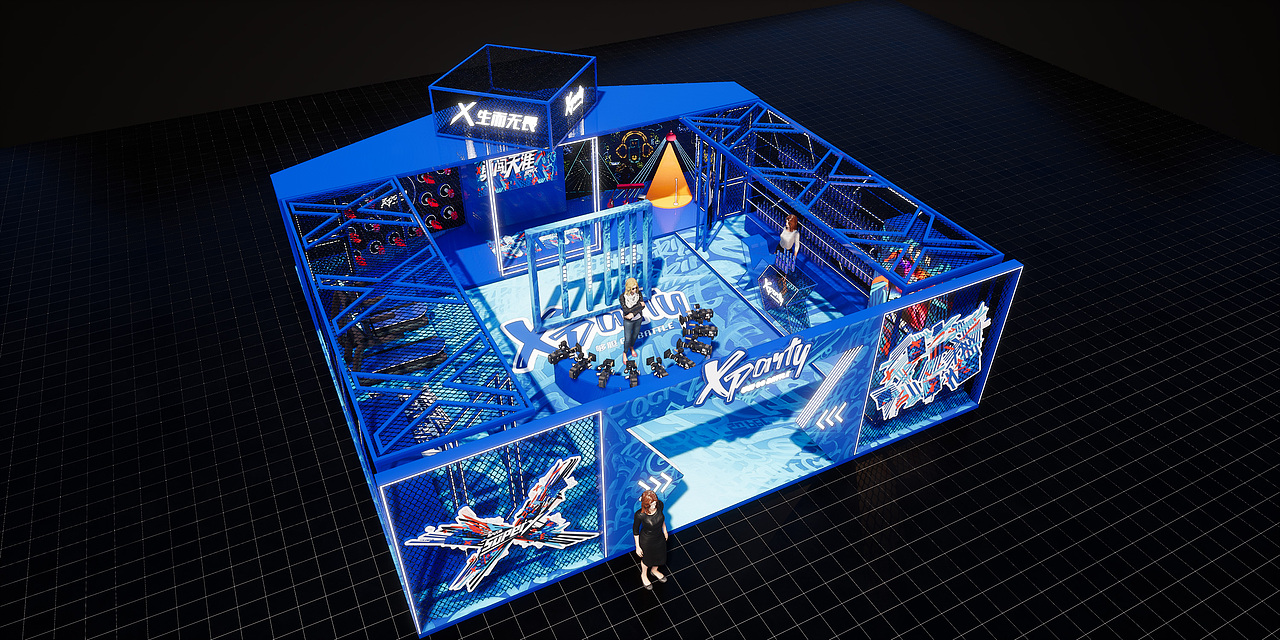 Xparty 雪花快闪展台设计