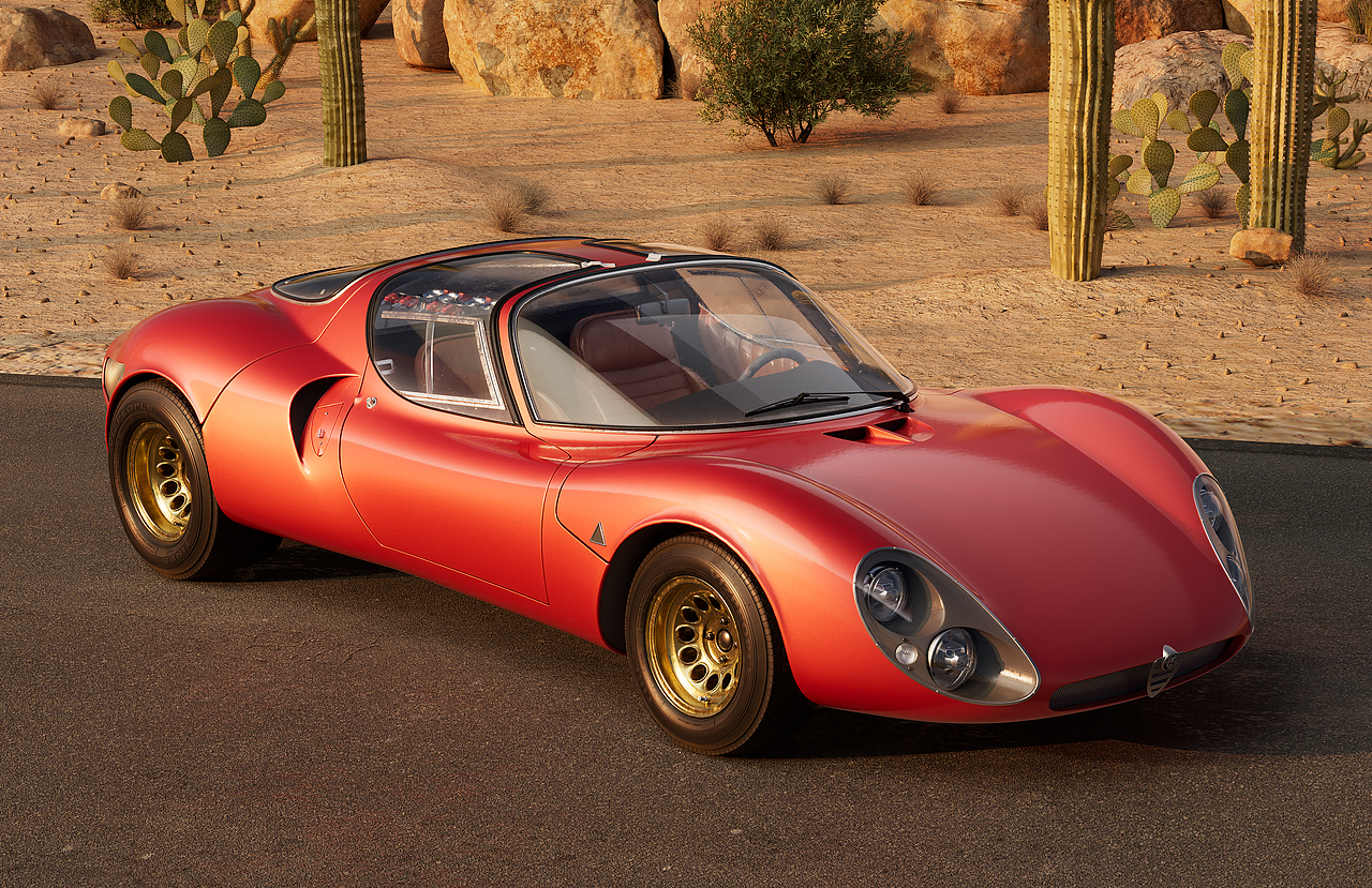 1967 Alfa Romeo 33 实景渲染（图ZMzYyMDY4ODg4） - 机械/交通 - 站酷设计师FIREFLY_LU原创素材 - 站酷ZCOOL