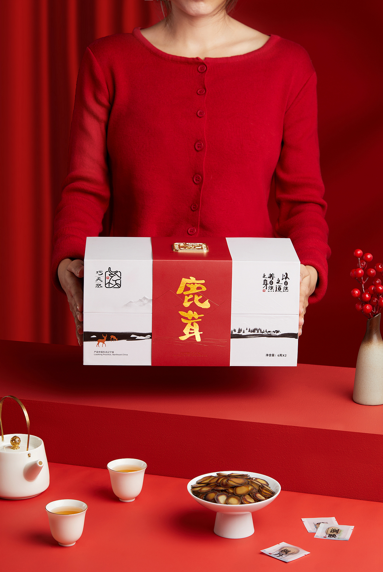 鹿茸、鹿心、鹿筋等系列产品拍摄 礼盒拍摄