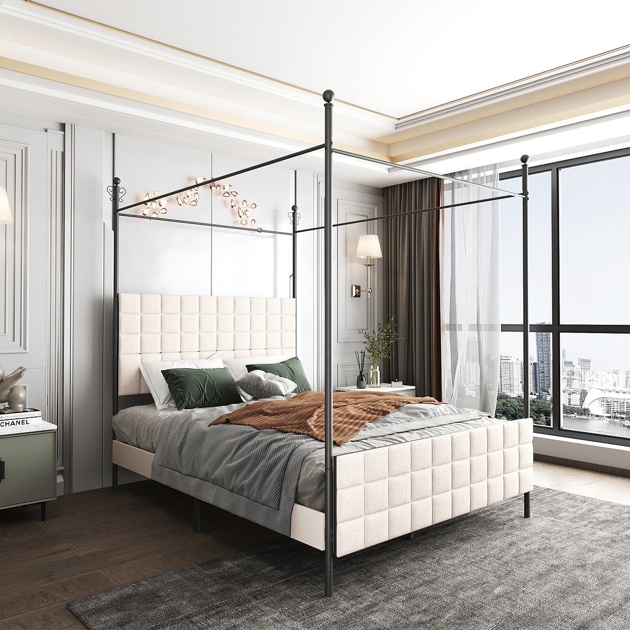 C4D渲染 可拆卸 两用折叠床