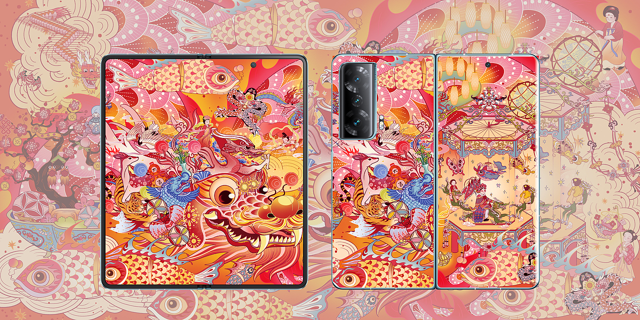 2024龙年主题插画长卷·真龙游（图ZMzUyMzIwMTQ0） - 商业插画 - 站酷设计师鹿星河原创素材 - 站酷ZCOOL