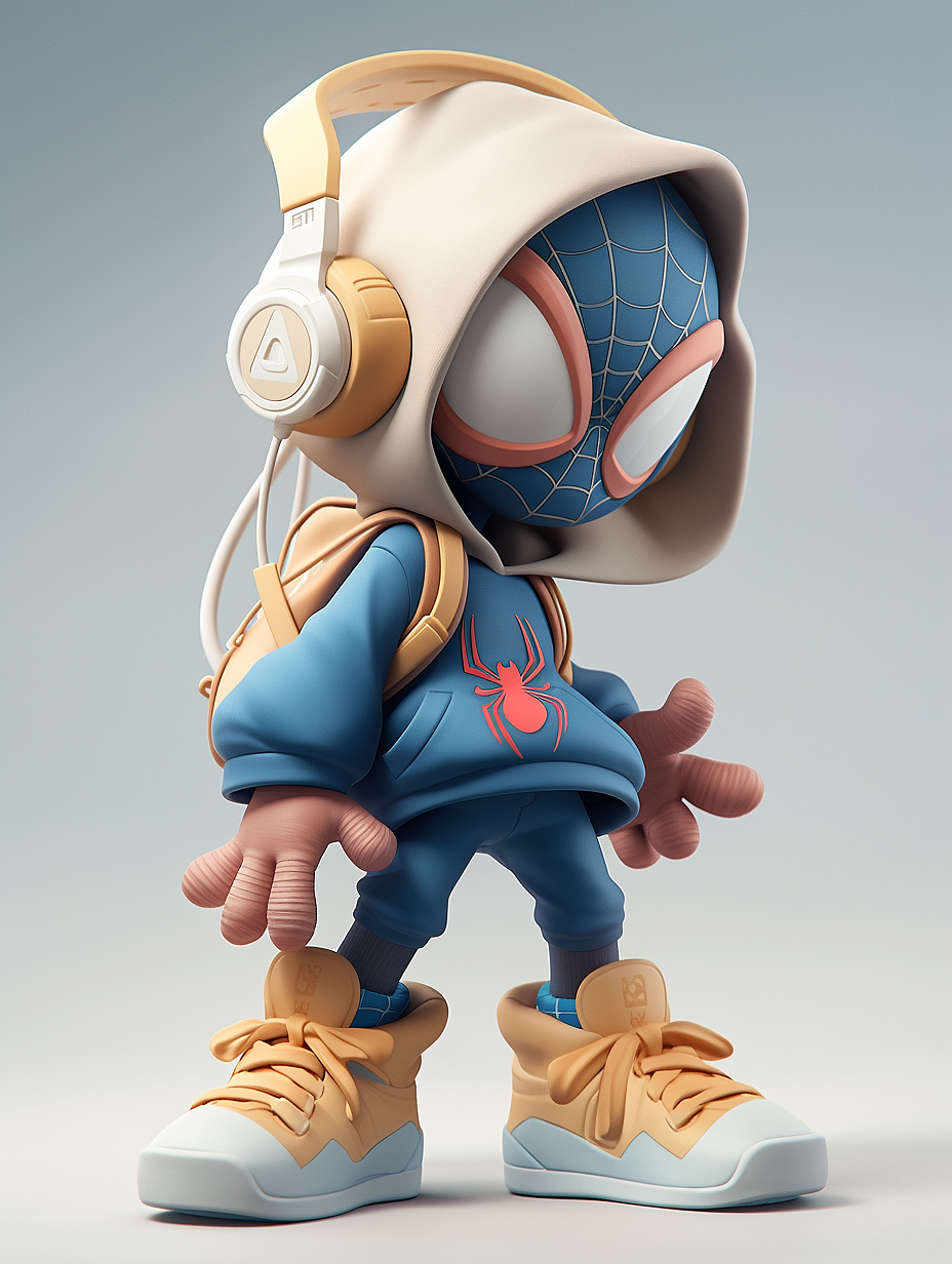 手办设计--Q版潮玩蜘蛛侠