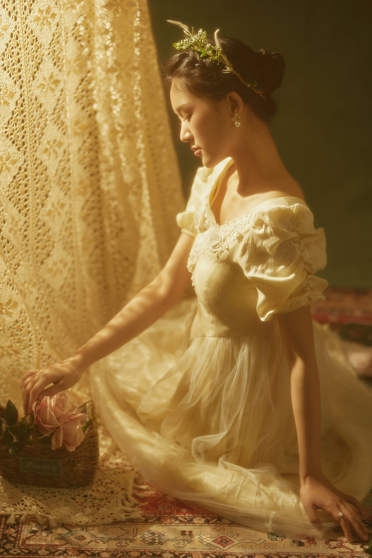 每个女生的婚纱梦:复古油画婚纱写真