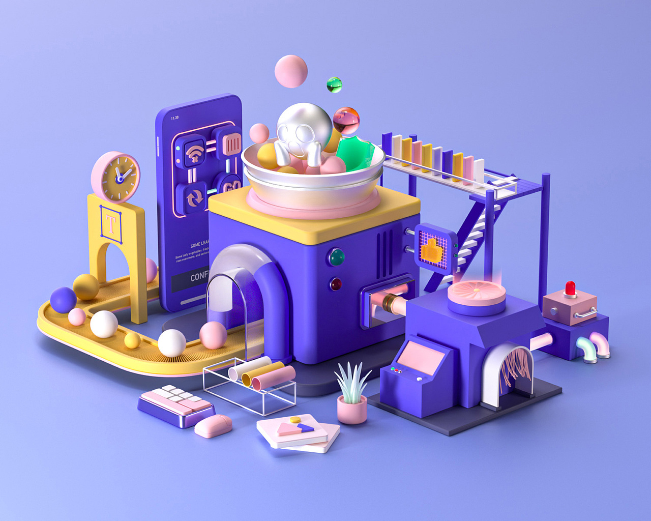 3-4月份三维（未来自然）（图ZMjk5OTI0MjI0） - 场景 - 站酷设计师小小爬原创素材 - 站酷ZCOOL