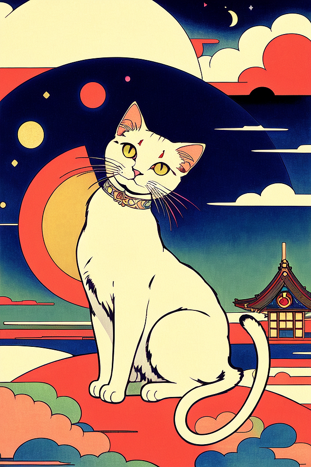 AI设计软件《如兔》内测文字生成图画。