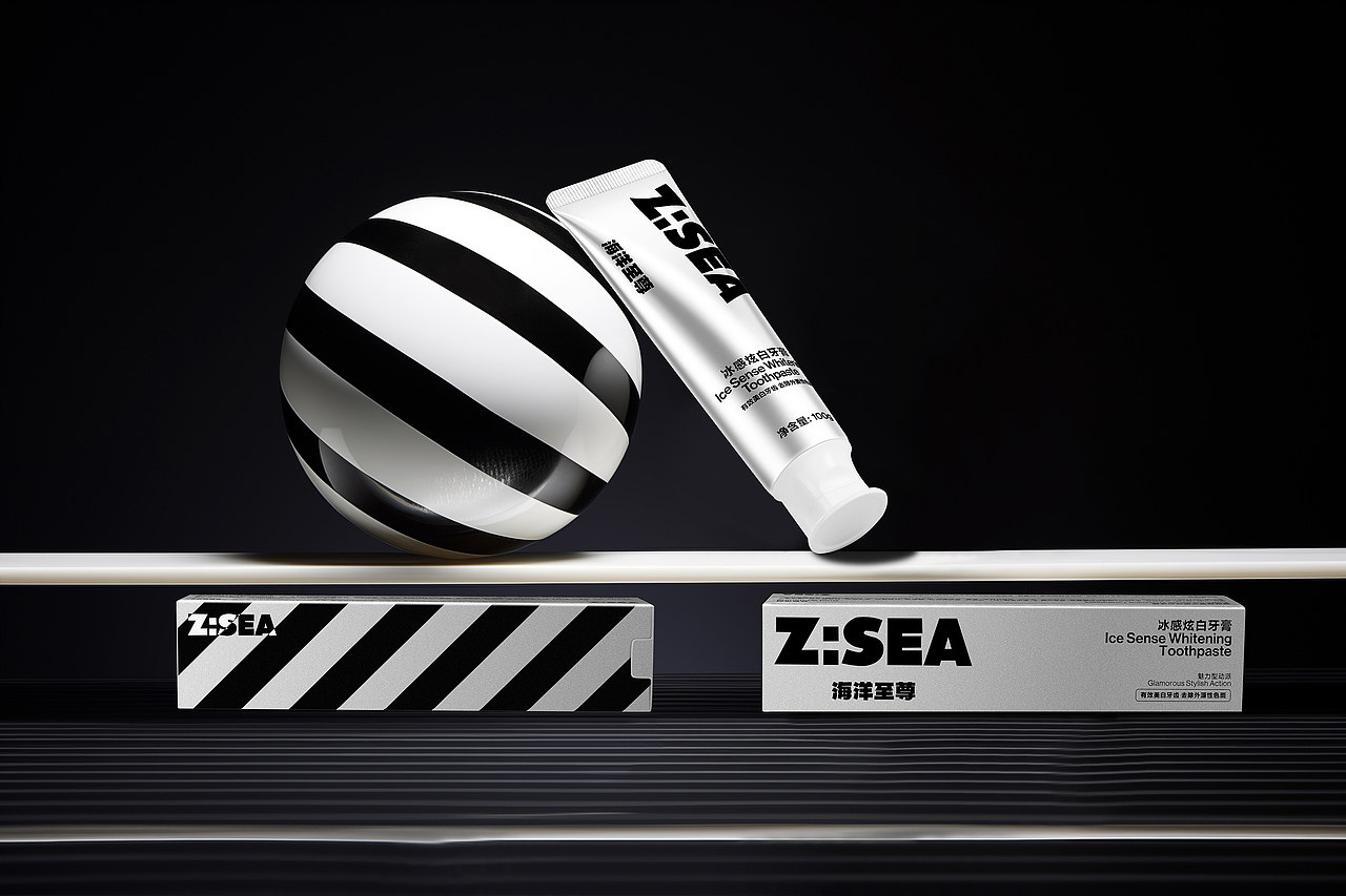 Z SEA海洋至尊冰感炫白牙膏 ❌ 铁皮鼓（图ZMzYzNjQ1MzQw） - 产品摄影 - 站酷设计师铁皮鼓文化原创素材 - 站酷ZCOOL