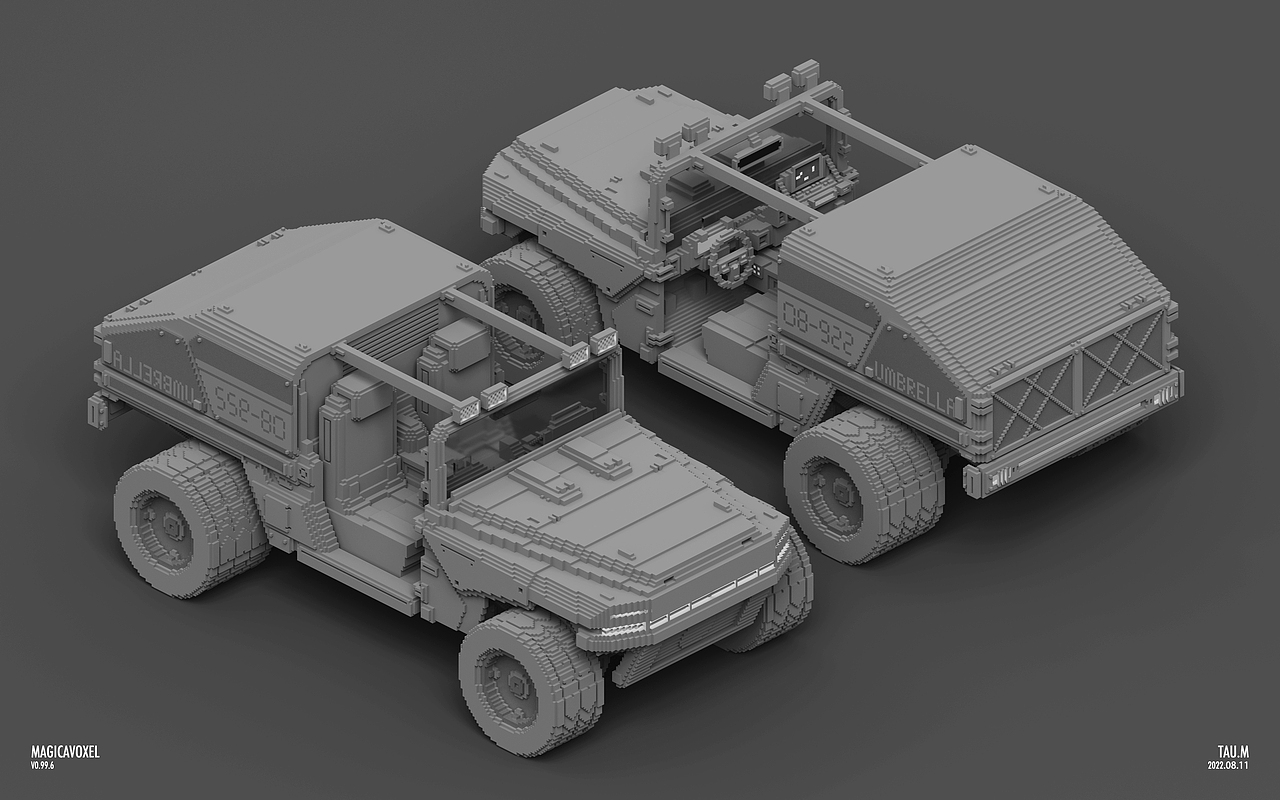 Magicavoxel日常之“Resident Evil”#挑战一张封神#