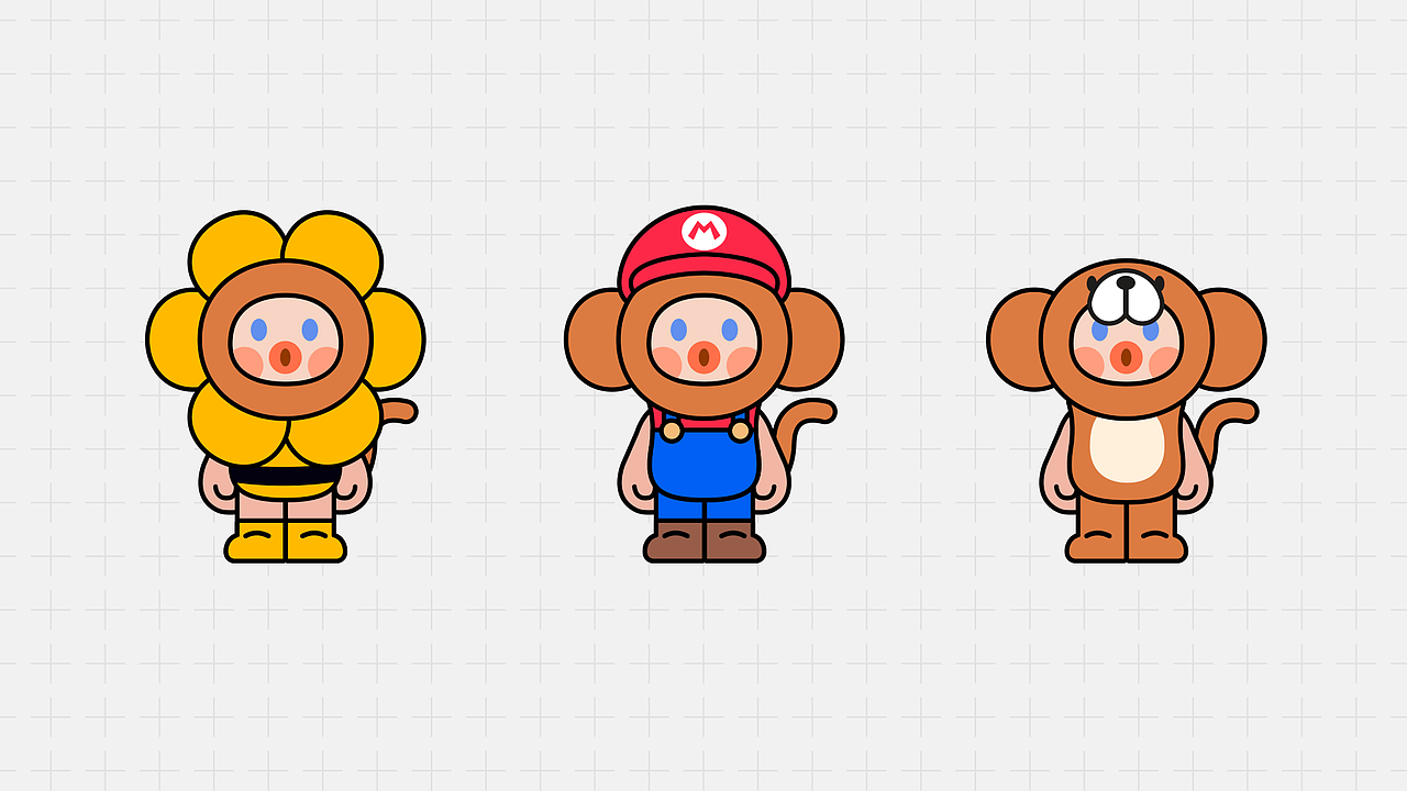 IP角色设计｜面包猴毛毛